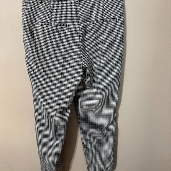 H&M Houndstooth Cigarette Pants | Black White Check | Tapered Slim Fit (237) - Picture 2 of 5
